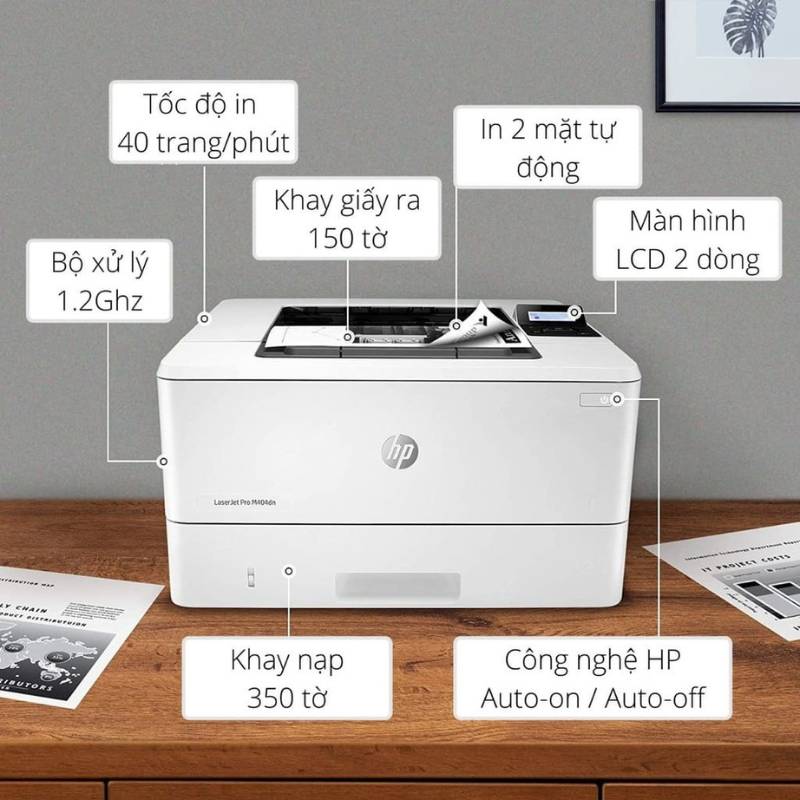 Máy in HP LaserJet Pro M404dn - Hình 3