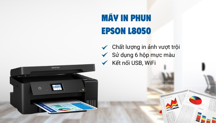 Kết nối máy in Epson L8050 Kết nối máy in Epson L8050