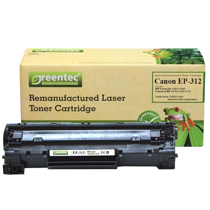 Hộp mực thay thế Greentec Canon EP-312 (đen) hiệu suất cao, tương thích cho máy in Canon