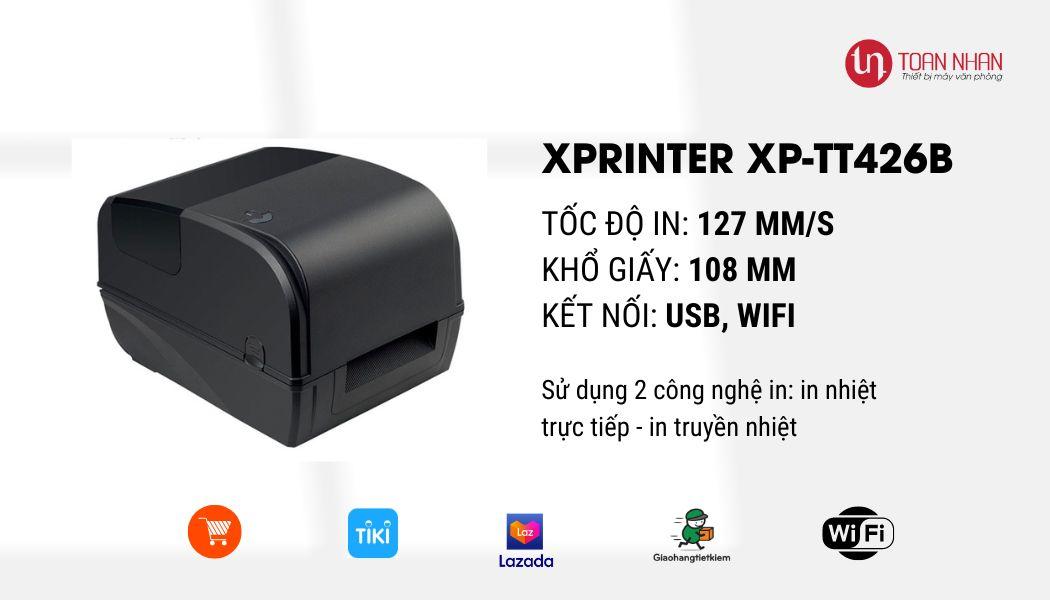 Máy in mã vạch tem nhãn Xprinter XP-TT426B - Hình 6